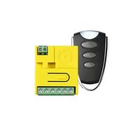 PROXIMA ELECTRONICS Kit Homecar Europe | Récepteur et télécommande | pour portes de sortie, roulants, garages pour le marché européen | 3 boutons | max 15 m | Plastique chromé