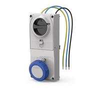 PROXIMA prise encastrée à verrouillage avec socle porte-fusible 2P+E 16A 6H Sc