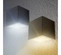 Proxinova Applique Murale Exterieur Solaire LED, Lampe à Double Luminaire Exterieur avec Capteur Crépusculaire Pour l'éclairage de Jardin Solaire, Lampe Solaire d'extérieur Étanche IP65, Lumières Mur
