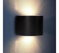 Proxinova Applique Murale Exterieur Solaire LED, Lampe à Double Luminaire Exterieur avec Capteur Crépusculaire Pour l'éclairage de Jardin Solaire, Lampe Solaire d'extérieur Étanche IP65, Lumières Mur