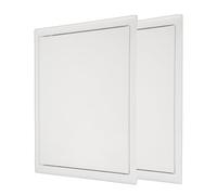 Proxinova Lot de 2 Trappes de Visite Métalliques Serrure à Pression 400x400 mm, Trappe Laquée Blanche pour Plafond et Mur, Résistante pour Extérieur, Comble, Baignoire, Cache pour Fils et Tuyaux