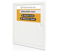 Proxinova Trappe de Visite Métallique 500x500 mm, Laquée Blanche Résistante pour Extérieur, Trappe pour Comble, Plafond, Baignoire et Boîtes à Fusibles, Dissimule les Fils et les Tuyaux