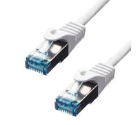 ProXtend - Cordon de raccordement - RJ-45 (M) pour RJ-45 (M) - 7 m - 6 mm - S/FTP - CAT 6a - IEEE 802.3at - sans halogène, moulé, sans crochet, bloqué - blanc