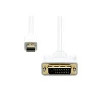 ProXtend - Câble adaptateur - Mini DisplayPort (M) pour DVI-D (M) - 2 m - support 1080 p 60 Hz - blanc