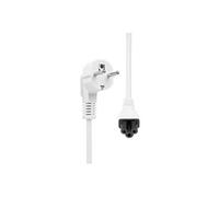 ProXtend - Câble d'alimentation - Type F (M) incliné pour IEC 60320 C5 droit - 250 V - 16 A - 2 m - blanc - Europe