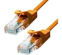 ProXtend - Cordon de raccordement - RJ-45 (M) pour RJ-45 (M) - 30 cm - 5.4 mm - UTP - CAT 5e - IEEE 802.3at - moulé, sans crochet, bloqué - orange
