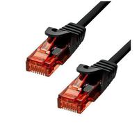 ProXtend - Cordon de raccordement - RJ-45 (M) pour RJ-45 (M) - 10 m - 6 mm - UTP - CAT 6 - sans halogène, sans crochet, bloqué - noir