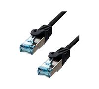 ProXtend - Cordon de raccordement - RJ-45 (M) pour RJ-45 (M) - 2 m - 6 mm - S/FTP - CAT 6a - sans halogène, moulé, sans crochet, bloqué - noir
