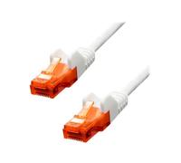 ProXtend - Cordon de raccordement - RJ-45 (M) pour RJ-45 (M) - 20 cm - 5 mm - UTP - CAT 6 - IEEE 802.3af - démarré, sans crochet, bloqué - blanc
