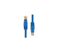 ProXtend - Cordon de raccordement - RJ-45 (M) pour RJ-45 (M) - 50 cm - 5.4 mm - UTP - CAT 5e - IEEE 802.3at - moulé, sans crochet, bloqué - bleu
