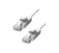 ProXtend - Cordon de raccordement - RJ-45 (M) pour RJ-45 (M) - 50 cm - 5.4 mm - UTP - CAT 5e - moulé, sans crochet, bloqué - blanc