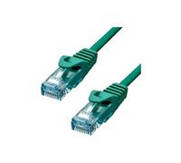 ProXtend - Cordon de raccordement - RJ-45 (M) pour RJ-45 (M) - 50 cm - 6 mm - UTP - CAT 6a - IEEE 802.3at - sans halogène, moulé, sans crochet, bloqué - vert