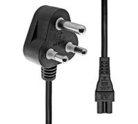 ProXtend - Câble d'alimentation - Type D (M) incliné pour IEC 60320 C5 droit - 250 V - 16 A - 2 m - noir