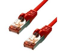 ProXtend - Cordon de raccordement - RJ-45 (M) pour RJ-45 (M) - 10 m - 5.8 mm - paire torsadée écrantée (F/UTP) - CAT 6 - IEEE 802.3af - moulé, sans crochet - rouge