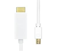 ProXtend - Câble adaptateur - Mini DisplayPort mâle pour HDMI mâle - 3 m - triple blindage - blanc - support 4K30Hz (3840 x 2160)