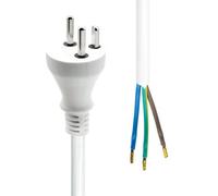 PROXTEND Power Cord Denmark to Open End 20 M Blanc