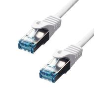 ProXtend - Cordon de raccordement - RJ-45 (M) pour RJ-45 (M) - 15 m - 6 mm - S/FTP - CAT 6a - IEEE 802.3at - sans halogène, moulé, sans crochet, bloqué - blanc