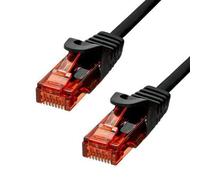 ProXtend - Cordon de raccordement - RJ-45 (M) pour RJ-45 (M) - 7 m - 6 mm - UTP - CAT 6 - sans halogène, sans crochet, bloqué - noir