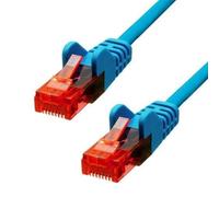 ProXtend - Cordon de raccordement - RJ-45 (M) pour RJ-45 (M) - 10 m - 5 mm - UTP - CAT 6 - IEEE 802.3af - démarré, sans crochet, bloqué - bleu