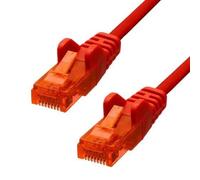 ProXtend - Cordon de raccordement - RJ-45 (M) pour RJ-45 (M) - 20 m - 5 mm - UTP - CAT 6 - IEEE 802.3af - démarré, sans crochet, bloqué - rouge