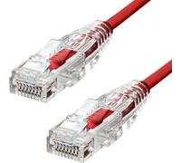 ProXtend Ultra Slim - Cordon de raccordement - RJ-45 (M) pour RJ-45 (M) - 30 cm - 3.6 mm - UTP - CAT 6a - sans halogène, moulé, sans crochet - rouge