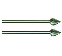 PROXXON 2228724 - Juego 2 fresas cabeza oval 6 mm