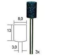 PROXXON 2228781 - Muela corindón cilíndrica 3 x 8 mm (3 u)