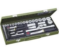 Proxxon Coffret de douilles 23040 – 56 pièces – 1/4 et 1/2 – Acier hexagonal intérieur