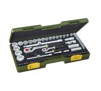 Proxxon Coffret de clés à douille et cliquet 23286 - 65 pièces 1/2" et 1/4" argent/vert