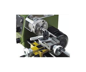 PROXXON 24062 radio-turning device, for use with FD 150/E, 250/E, PD 400 and older lathes, base plate 67 x 50 x 55 mm, pointed turner: 8 x 8 x 80 mm Bleu Marine