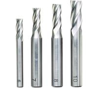 Proxxon Proxxon Jeu de fraises en bout, 4 pièces, DIN 844, HSS (6 - 7 - 8 - 10 mm) Quantité:1