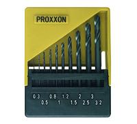 Proxxon - 28 874 Lot de mèches, forets, Set de forets, 3,2 mm, métal non ferreuse, acier inoxydable, acier à haute vitesse (HSS), noir)