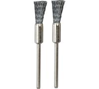 PROXXON Brosses en Acier de Forme Pinceau Fin, Ø 8 mm - 2 pièces