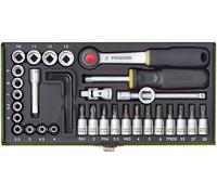Proxxon Industrial Jeu de clés à douille métrique 1/4\ (6.3 mm) 36 pièces 23080