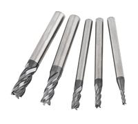 Proxxon Fraise Outils de Coupe 5 Pièces Carbure 1 Bout Fraises Nez Carré Flûte Tungstène