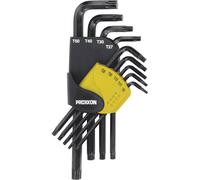 Proxxon Industrial 6 pans intérieurs (TX) Jeu de clés mâles coudées T 8, T 10, T 15, T 20, T 25, T 27, T 30, T 40, T 50 9 pièces