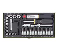 Proxxon Industrial Jeu de clés à douille métrique 1/4 (6.3 mm) 36 pièces 23080