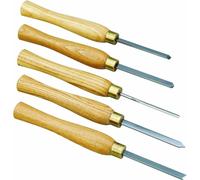 Proxxon Jeu de ciseaux à bois HSS, 5 pièces dans un coffret en bois 27023