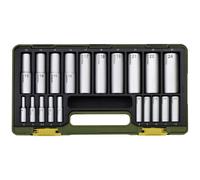 Proxxon Jeu de clés à douille 1/2 (12.5 mm), 1/4 (6.3 mm) 20 pièces 23292