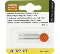 Proxxon Meule diamantée sur tige Boule 1,8 2 pièces, outil de gravure