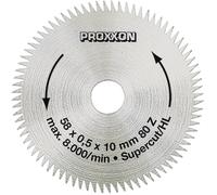 Proxxon Micromot 28 014 Lame de scie circulaire 58 x 10 x 1 mm Nombre de dents: 80 1 pc(s)