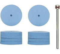 Proxxon polissoirs élastiques en silicone, forme de roue 22 mm 10 pcs pour métal verre caoutchouc