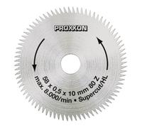 Lame de scie circulaire Proxxon Micromot 28 014 58 x 10 x 0.5 mm Nombre de dents: 80 1 pc(s)