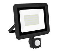 PROYECTOR LED SENSOR PLANO NEGRO 50W.F
