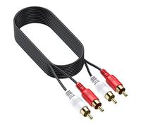 PROZOR 1m Câble 2G/B Male vers 2G/D Male Câble Audio G/D Stéréo avec Diches Plaquées Or 24K pour Cinéma à Domicile HD TÉLÉ Amplificateurs Systèmes HiFi Audio de Voiture Enceintes