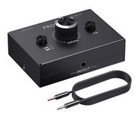 PROZOR Commutateur Audio Bidirectionnel 2(1) in-1(2) Out avec Câble 3.5mm Audio Switcher Contrôle de Volume One Touch Mute Plug and Play pour PC TV Casque Enceintes