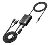 PROZOR Convertisseur DAC Optique vers 3.5mm 192kHz Amplificateur Intégré Câble 3.5mm Intégré 1m Support PCM Pour TV, Casque, Enceintes Idéal Seniors et Malentendants