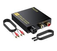 PROZOR Convertisseur Numérique-analogique Support 5.1CH DTS Dolly AC3 Digital à Analogue Audio Converter avec Câble de Connexion G/D Optique vers G/D avec Contrôle Volume pour HD TÉLÉ DVD PS3