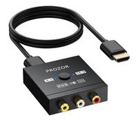 PROZOR Convertisseur RCA vers HDMI 1080P Adaptateur AV pour Wii/PS2/PS1/N64 Switch 4:3/16:9 Câble HDMI Inclus Idéal Jeux Rétro et DVD