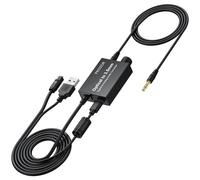 PROZOR Convertisseur SPDIF Optique vers 3.5mm avec Amplificateur Audio 192kHz/24bit Compact Plug and Play pour Casque TV et Enceintes
